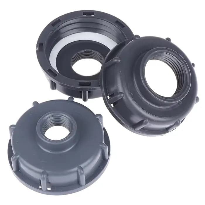 Raccords durables pour réservoir IBC, capuchon fileté grossier S60X6, filetage femelle 60 mm vers ad