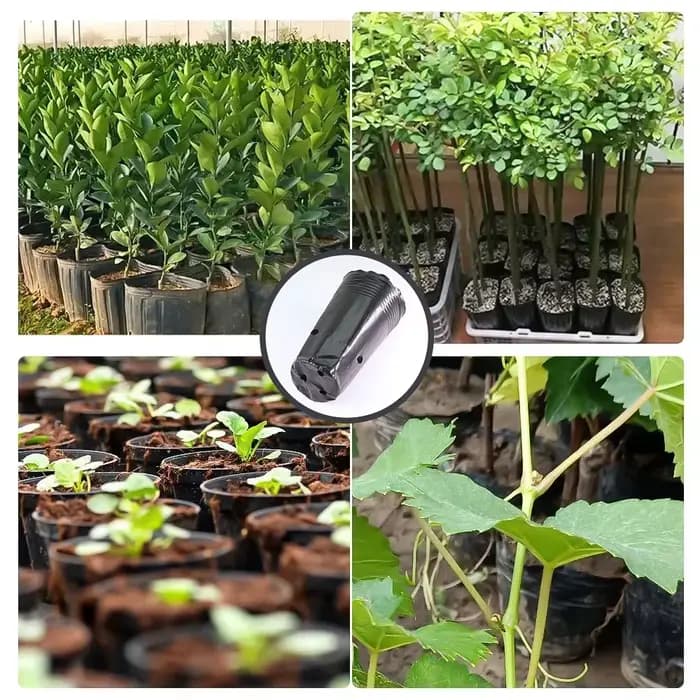 Grands pots ronds pour plantes de jardin, jardinière de culture avec trous de proximité, plastique,