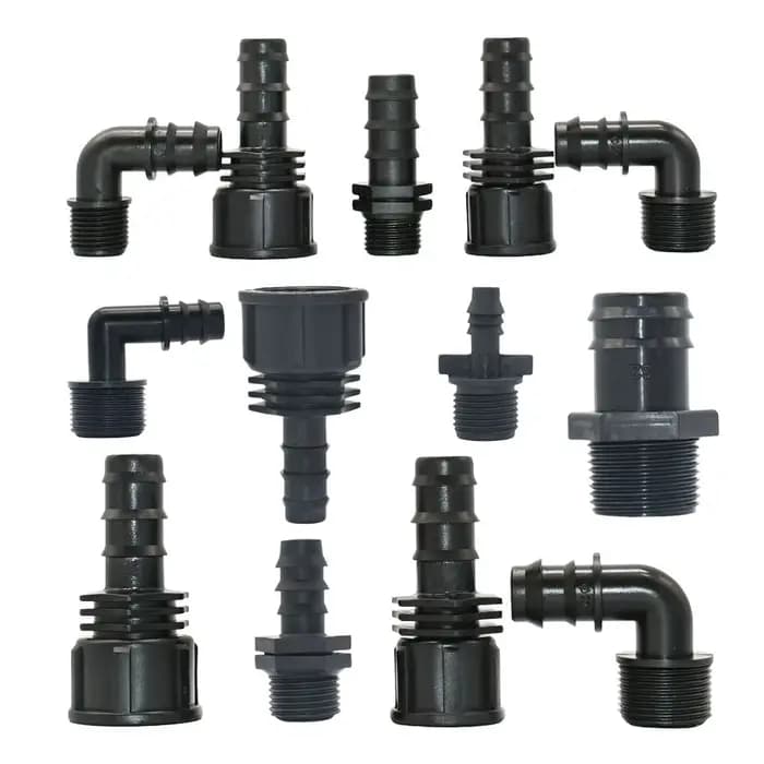 Connecteur de tuyau en PE 16/20/25mm, 2 pièces, pour filetage 1/2 3/4 1 pouce, raccord de barbecue e