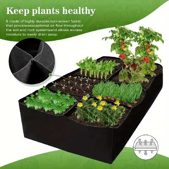 Jardinage à domicile 128 gallons 8 grilles sac de plantation respirant épaissi tridimensionnel légumes pomme de terre