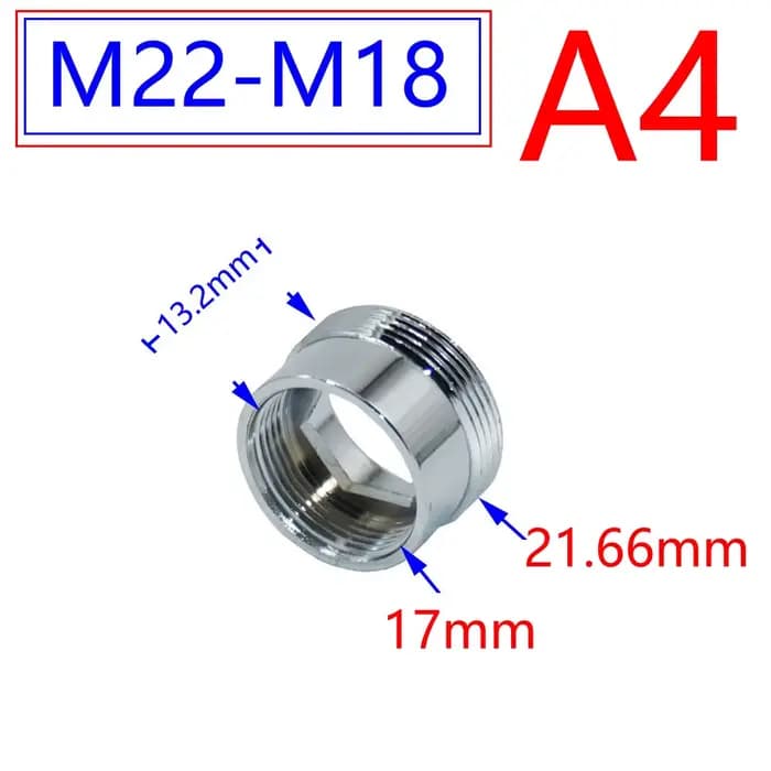 Connecteur fileté argenté 1/2 "/M16/M17/M18/M19/M20/M22/M24/M28/M32, adaptateur en laiton pour robin