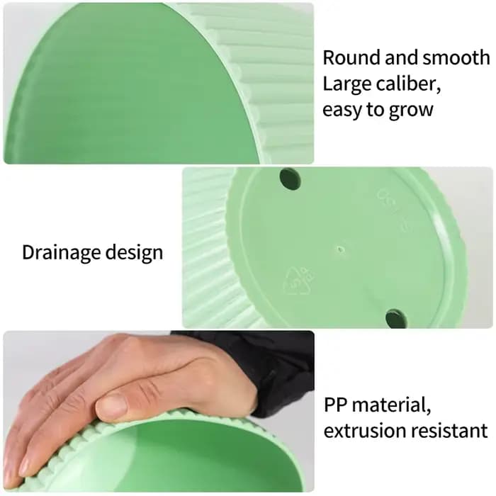 Pots de fleurs en plastique pour la plantation de balcons