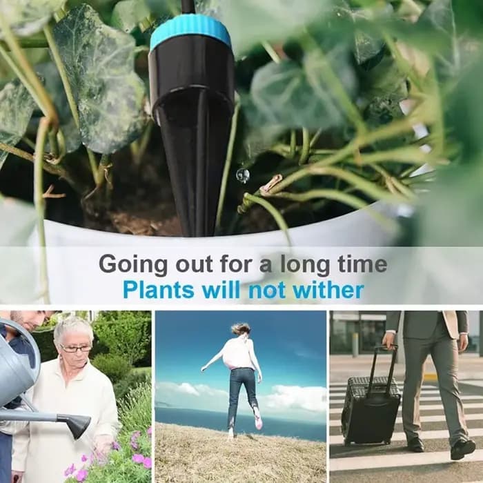 1 ensemble système d'arrosage automatique système d'irrigation goutte à goutte intérieure avec 10 tê