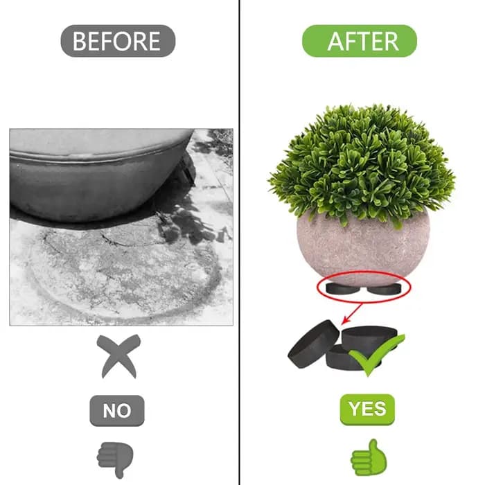 Rehausseurs de pieds en caoutchouc naturel pour pots de fleurs, polymères invisibles, accessoires de