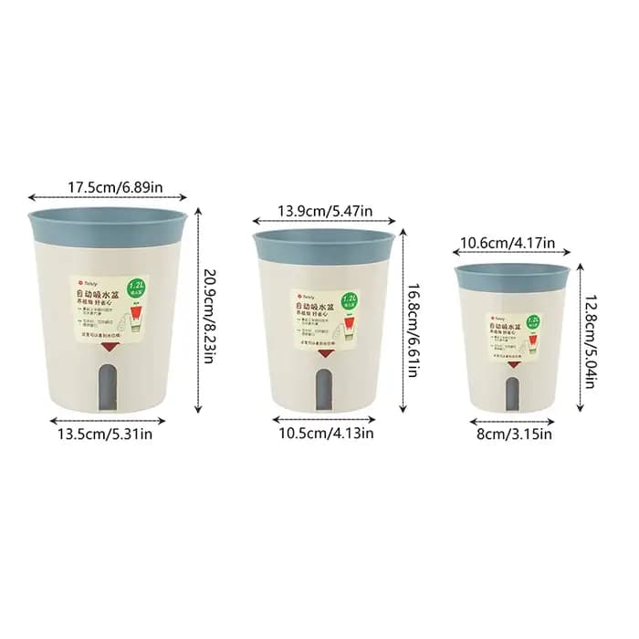 Pot de fleur hydroponique à double couche auto-arrosant
