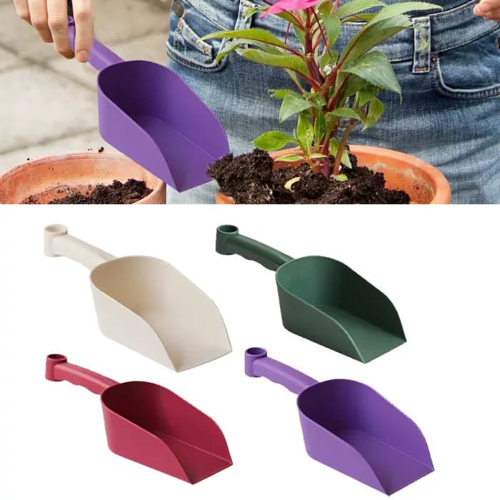 Cuillère de jardin multifonction en plastique, pelle à terre pratique pour le compost, la plantation, le repotage et les travaux de terrassement
