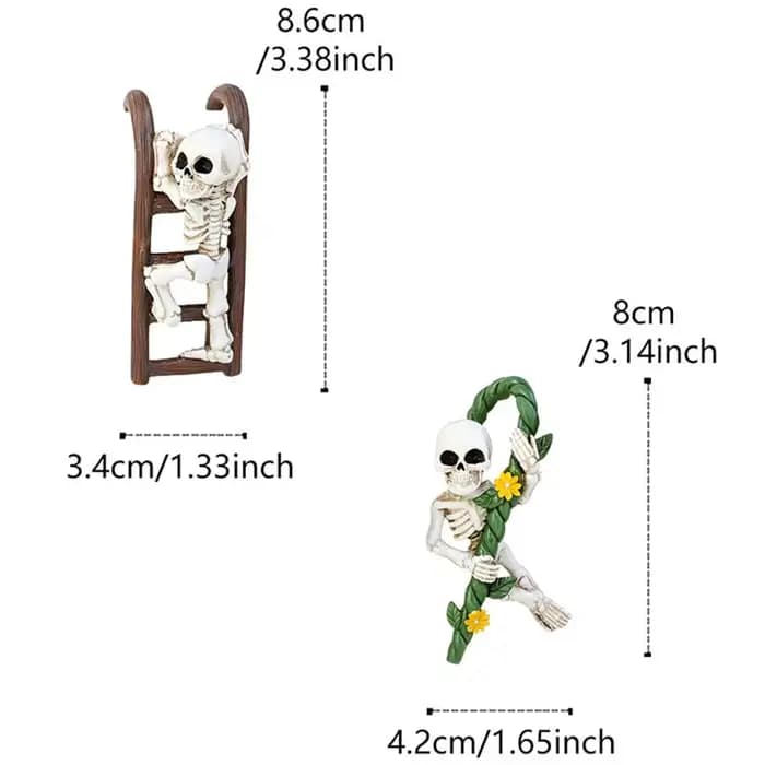 Pot Huggers Ensemble de 2 squelettes décoratifs pour jardinières