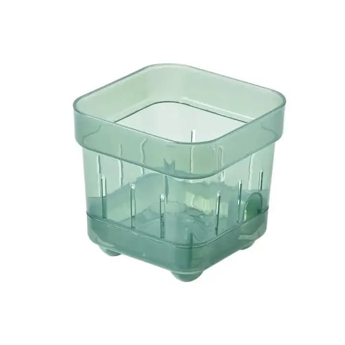 Pot de plantation carré avec fenêtre de visualisation et drainage