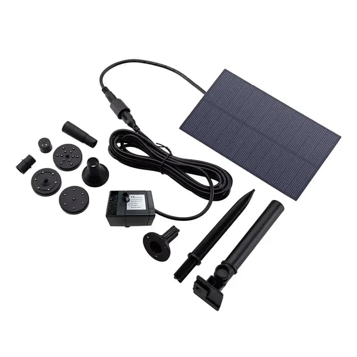 Fontaine d'eau 5W 5V, décoration de jardin avec piquet, panneau d'énergie solaire, pompe à eau, syst