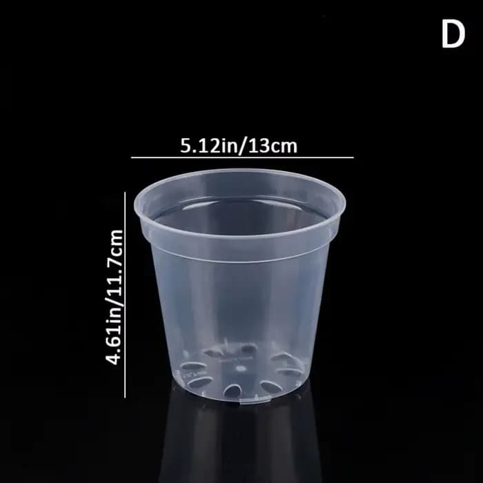Pot de user inière Transparent de Grande Capacité, Pot de Démarrage Rond en Plastique Anti-déformation, Conteneur de Pépinière d'Orchidée pour la Maison