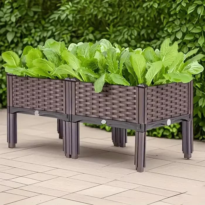 Pot surélevé en plastique Durable avec trou de Drainage