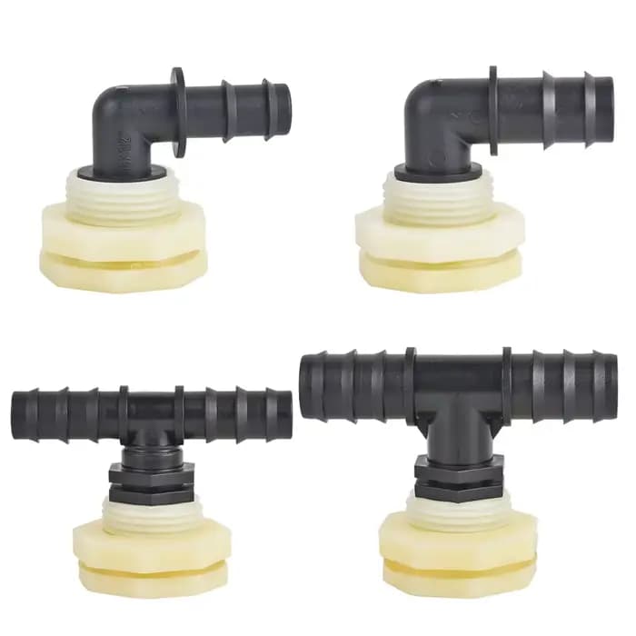 Adaptateur de connecteur de réservoir d'eau en PVC, 1/2 3/4 pouces, raccord avec bouchons, Drainage