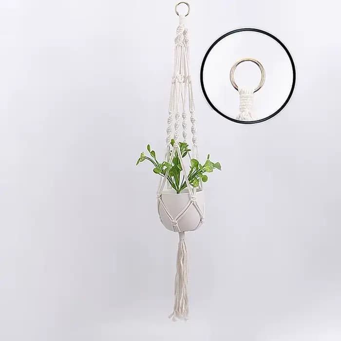ConfronPlant-Cintre de plante en macramé fait à la main, pot de fleur, jardinière, décor à la maison
