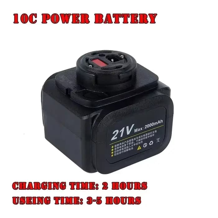 LIDACA sécateur électrique batterie au lithium 16.8V 21V 25V batterie de scie à chaîne électrique