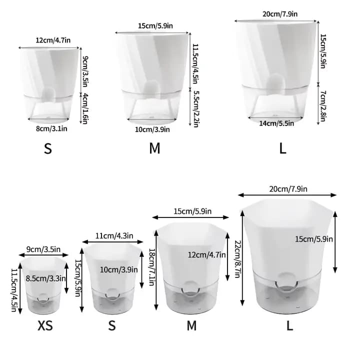 Pots de fleurs hydroponiques auto-arrosants pour plantes