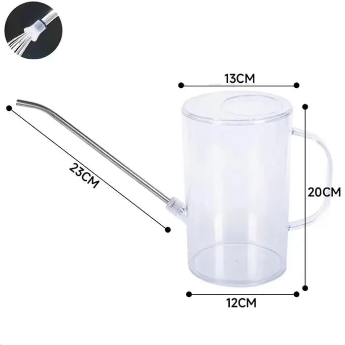 Arrosoir 2L avec longue bouche, outil de jardinage de fleurs portable pour intérieur et extérieur, bureau, bonsaï de fleurs, plantes de maison, Pot d'arrosage