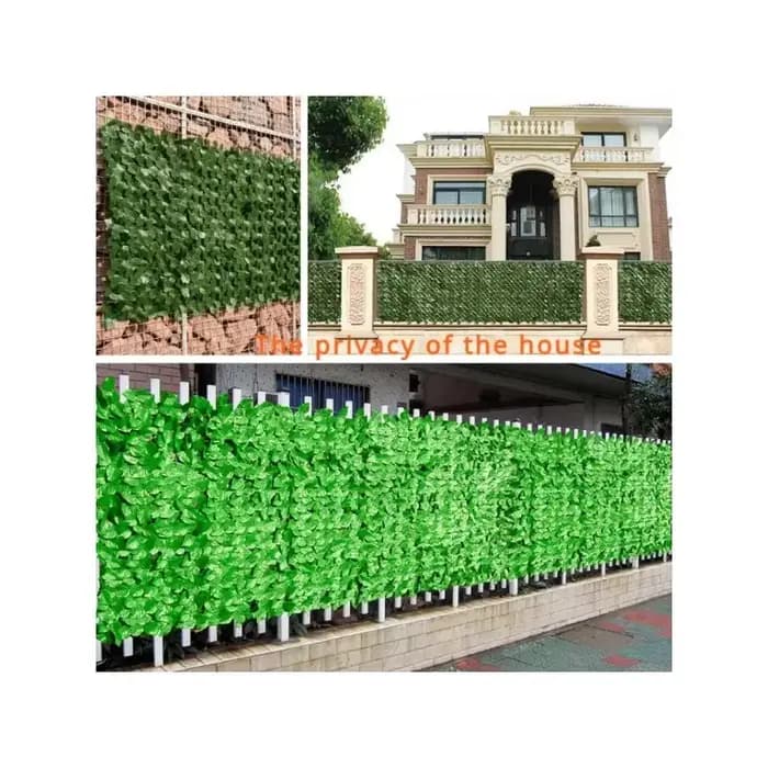Écran de clôture de confidentialité à feuilles artificielles, faux panneaux de haie, écran de balcon