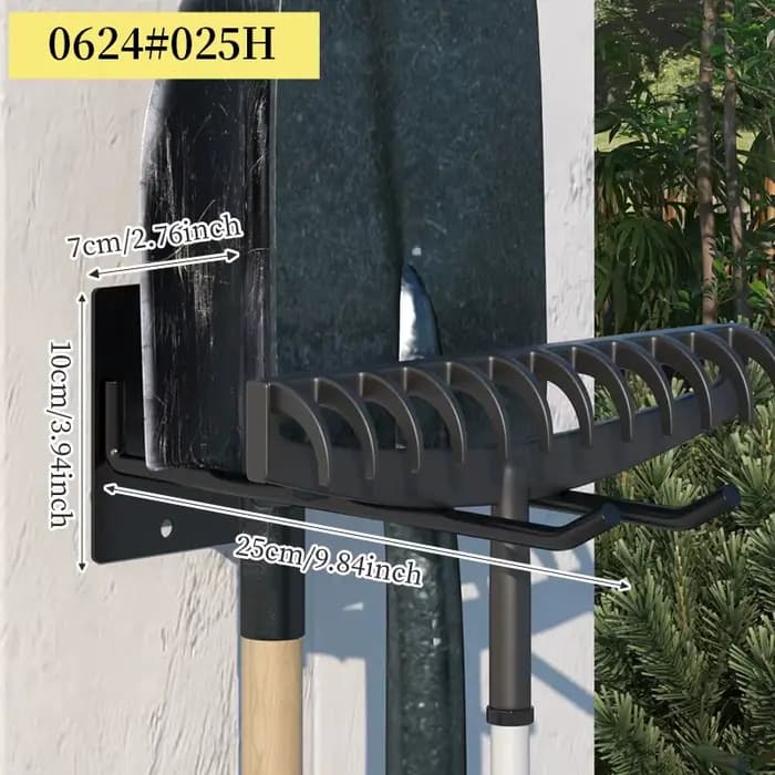 Porte-outils mural, support de rangement robuste pour ranger les outils de jardinage, les pelles et