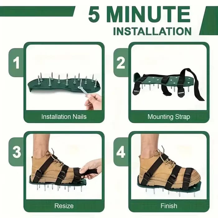 Chaussures à ongles de Ventilation de jardinage de pelouse