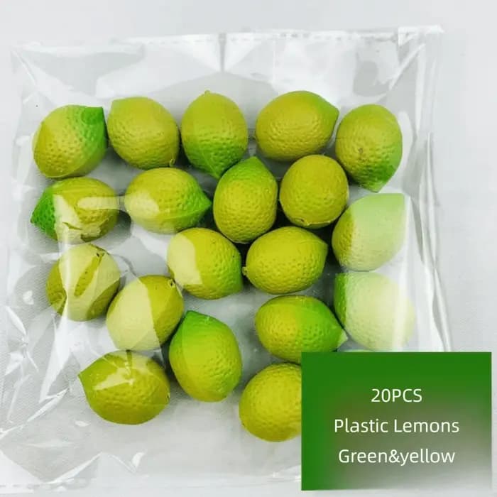 20 pièces de fruits et légumes artificiels multicolores