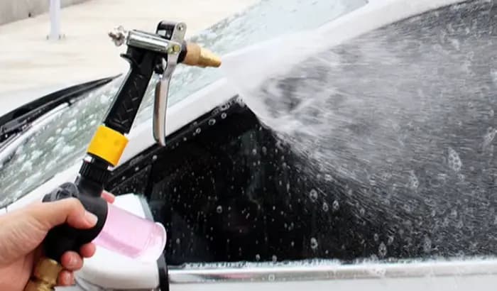 Pistolet à eau de lavage de voiture multifonctionnel domestique, bouteille de mousse de neige, arros