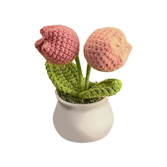 Fleurs au Crochet, petites fleurs en pot mignonnes