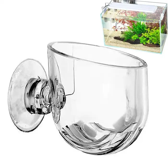 Pot pour plantes aquatiques en acrylique avec ventouse