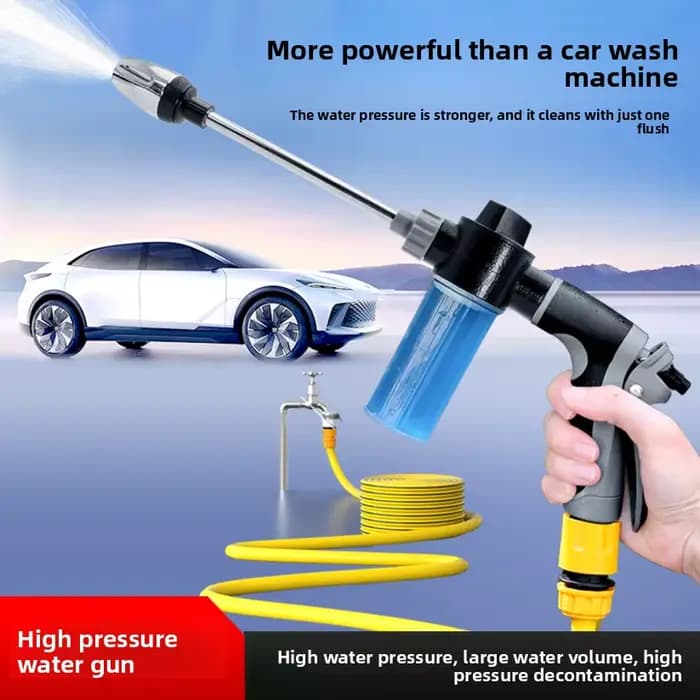 Pistolet à eau domestique multifonctionnel pour arrosage, pot à mousse, lavage de voiture, pistolet