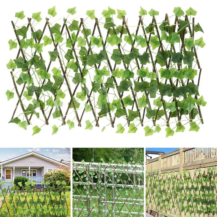 Panneau de clôture en treillis de jardin artificiel, clôture de confidentialité extensible, criblage