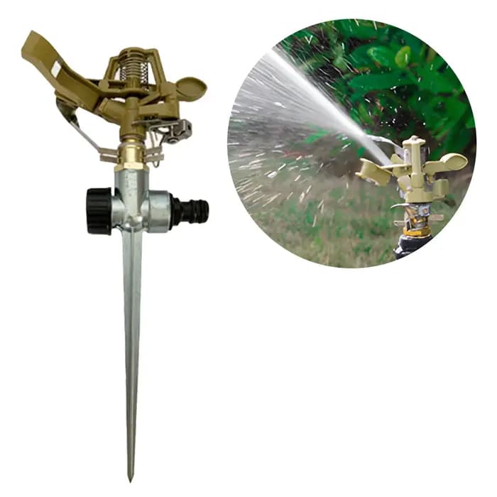 Arroseur à percussion sur base de trépied rétractable
