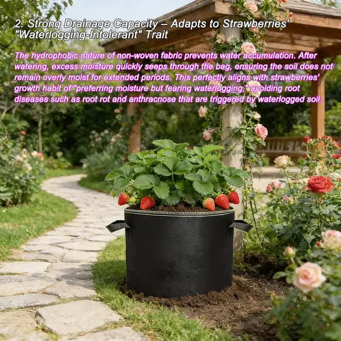 Sacs de culture de fraises de 3 gallons, 68 pièces, avec poignées, accessoires de jardin, sacs de pl
