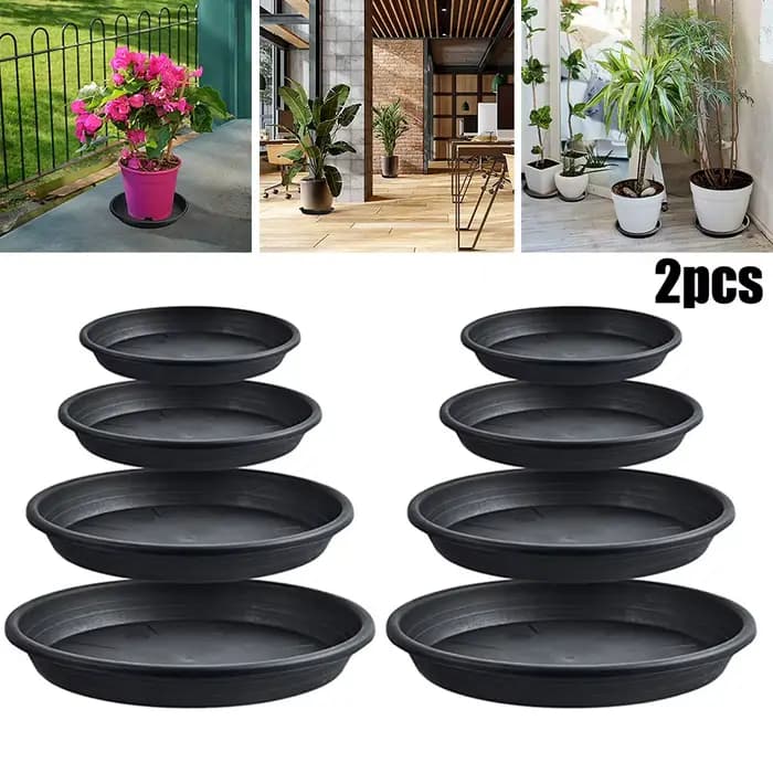Pot de fleur rond en PP pour plantes succulentes, plateaux bruts S/05, plateaux pour plantes en amar