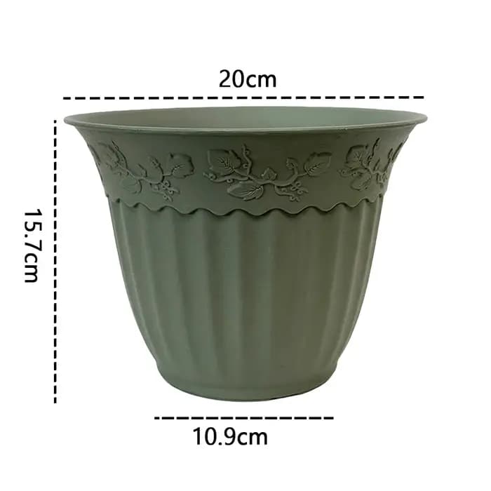 Pot de fleurs en plastique de 8 pouces avec trous de drainage, pot de fleurs européen pour balcons, jardins, plantes d'intérieur, plantation en jardin