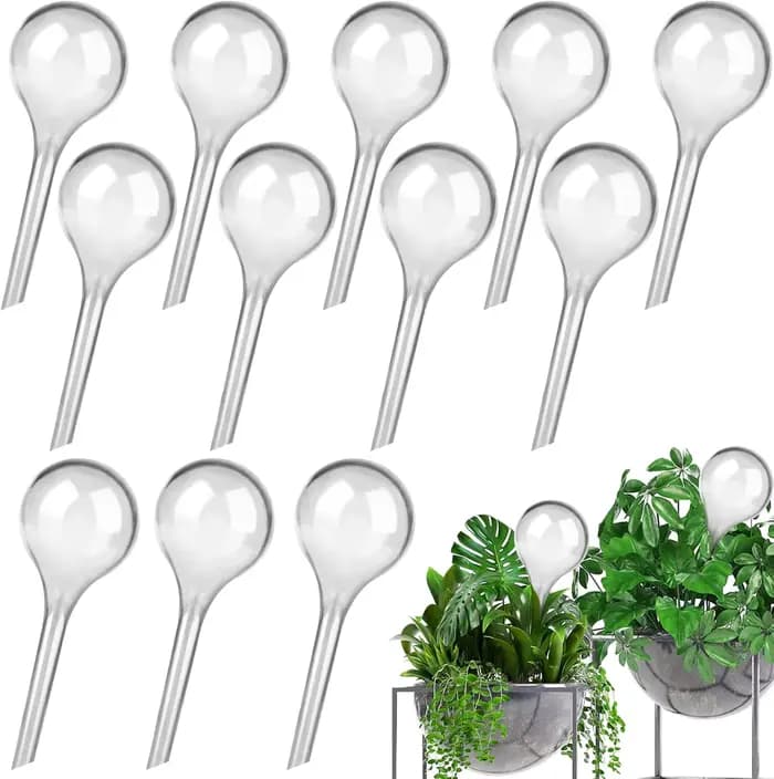 Lot de 12 boules d'arrosage pour plantes d'intérieur 13x5cm Système