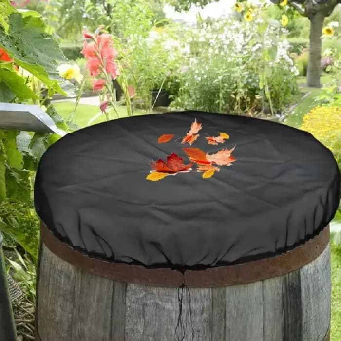 Filet de couverture en maille pour baril de pluie, seau de collecte d'eau, goutte de pluie, feuilles