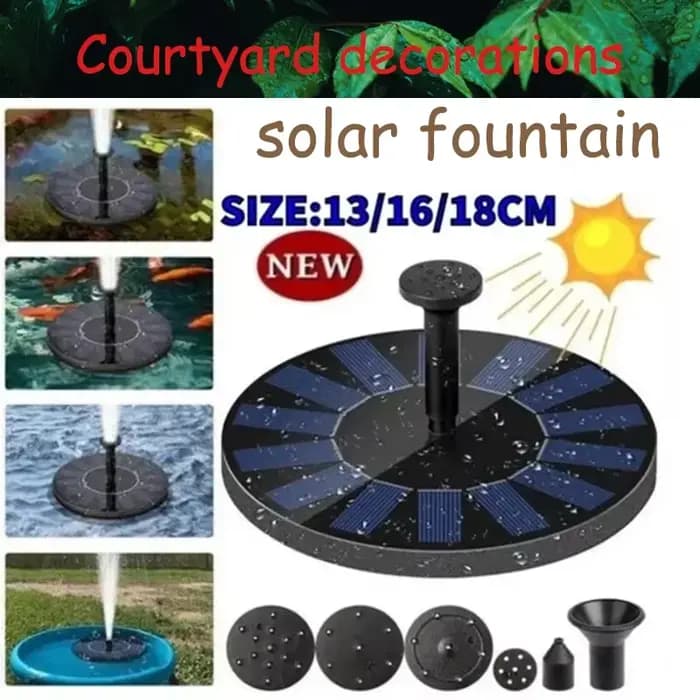 Pompe de fontaine solaire à économie d'énergie, kit d'arrosage des plantes, fontaine solaire colorée