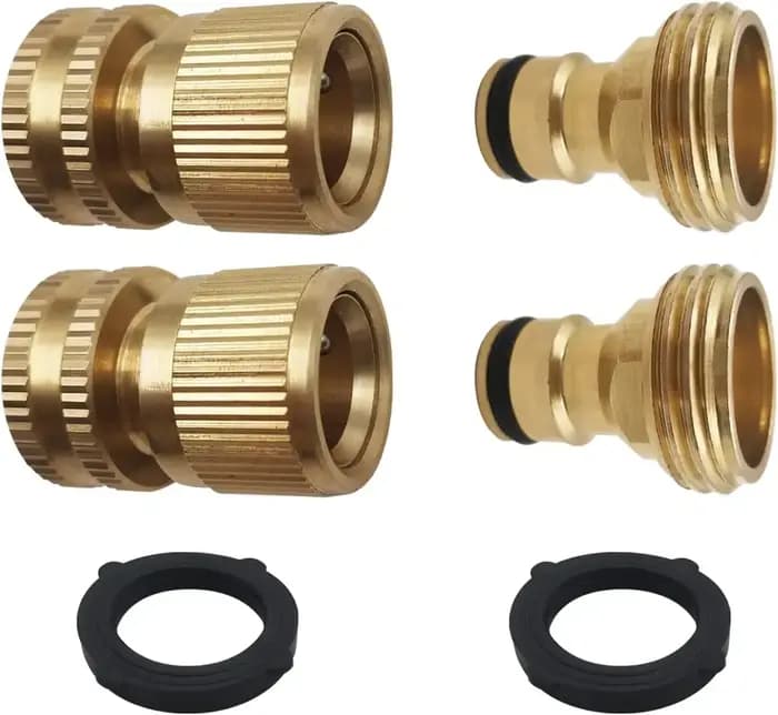 Adaptateur de tuyau d'arrosage en laiton massif