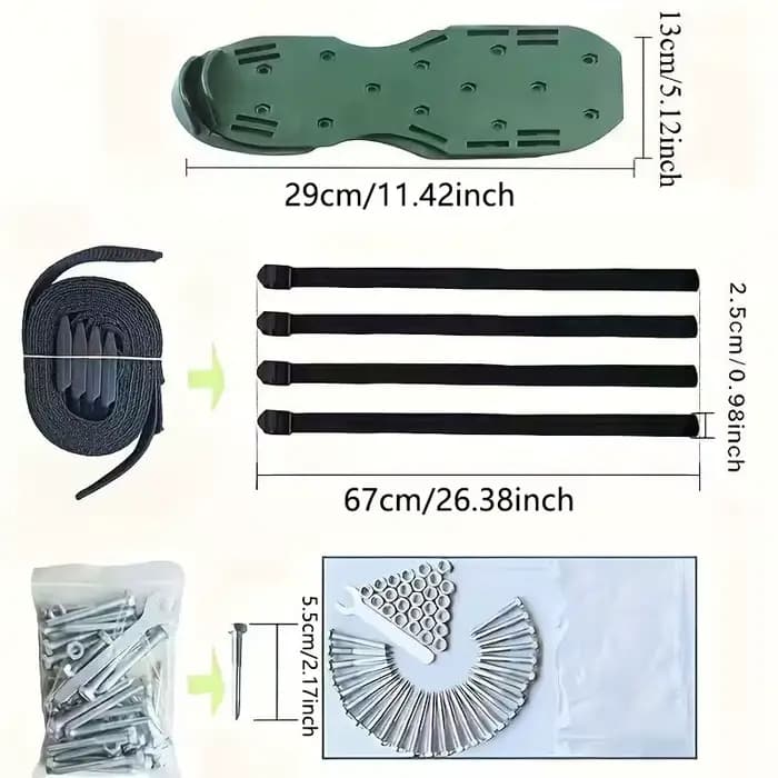 Chaussures à ongles de Ventilation de jardinage de pelouse, bottes de travail de perçage réglables,