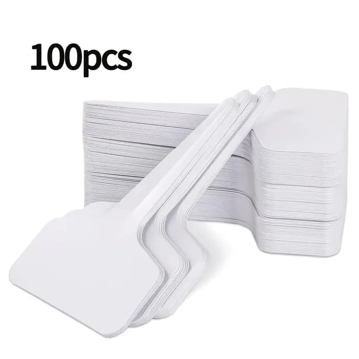 Marqueurs de plantes blancs en forme de T en Pvc