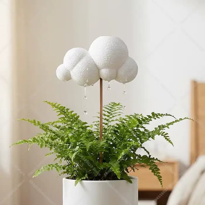 Piquet d'arrosage automatique en forme de nuage mignon pour plantes en pot, dispositif d'arrosage po