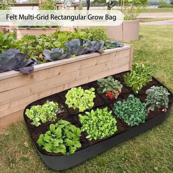Sac de plantation de jardin multi-gâles, sac de culture en feutre rectangulaire, Pot de plantation de pépinière, légumes, tomates, pommes de terre, conteneur de plantation de plantes