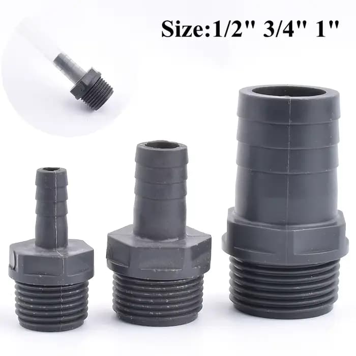 1/5 pièces 1/2 "3/4" 1 "filetage mâle à 8-16mm connecteurs pagode connecteur de tuyau d'arrosage de