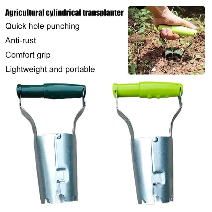 Transplanteur de semis de jardin, outil de plantation cylindrique pour légumes, fleurs, semis, poinçon pour creuser des trous, fournitures de jardinage