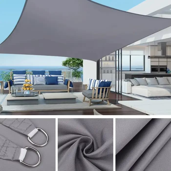 Voile d'ombrage carrée imperméable, 3x3m/3.6x3.6m, pare-soleil de nuit UV, auvent de camping, couver