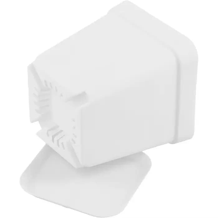 10 pots de plantes carrés en plastique blanc de 7 cm avec plateaux de drainage - Idéal