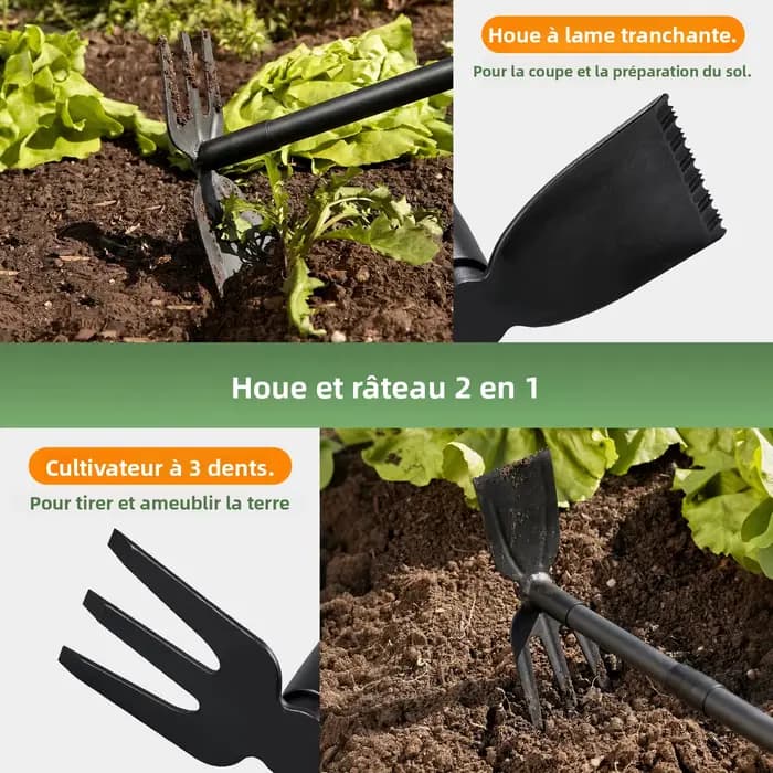 Outil de désherbage avec manche de 45