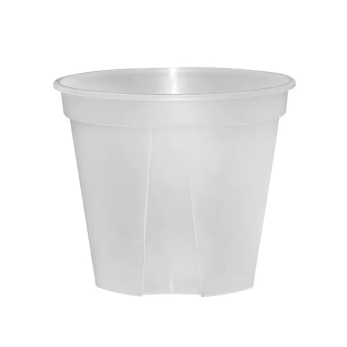 Pot de fleur en plastique transparent pour contrôle des racines