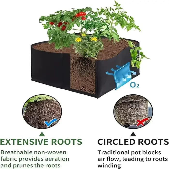 Sac de plantation de jardin multi-tailles avec poignée