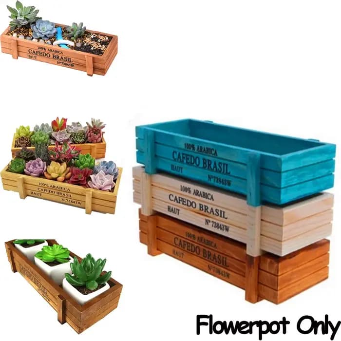 Pots décoratifs pour jardinière, 1 pièce, Vase rectangulaire, caisses Vintage, boîtes succulentes, p