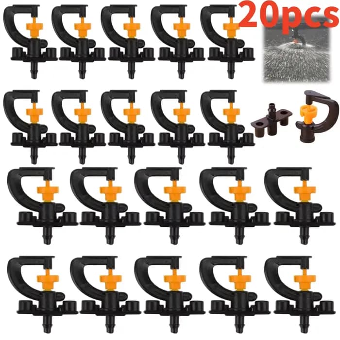 10/20 pièces 360 ° Micro-buse rotative de Type G, arroseur d'irrigation goutte à goutte pour serre